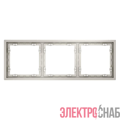 Рамка 3-м S70 пластик. кашемир Voltum VLS100303