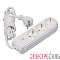 Удлинитель 3х3м с заземл. 16А защ. шторки Makel N3310043