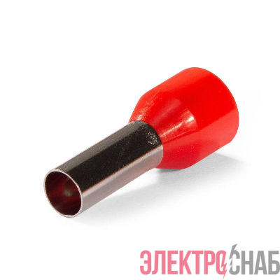 Наконечник штыревой втулочный изолированный НШВИ 10-12 ЕВРО красн. КВТ 103207