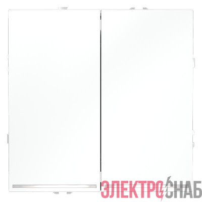 Переключатель проходной 2-кл. СП S70 10А с подсветкой механизм бел. матов. Voltum VLS020402