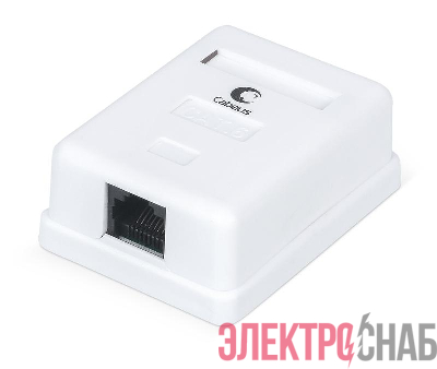 Розетка компьютерная одинарная внешняя WS-8P8C-Cat.6-1 RJ-45(8P8C) кат.6 Dual IDC Cabeus 7481c