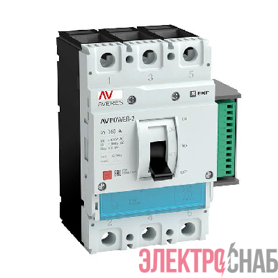 Выключатель автоматический 160А 100кА AV POWER-1/3 ETU2.2 AVERES EKF mccb-13-160H-2.2-av