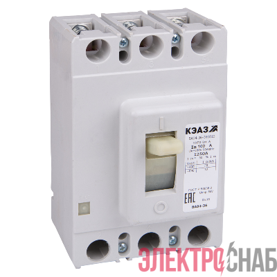 Выключатель автоматический 100А 1250Im ВА04-36-340010 УХЛ3 690В AC КЭАЗ 107540