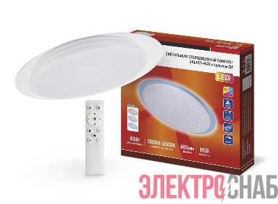 Светильник светодиодный COMFORT GALAXY-RGB 80Вт 230В 3000-6500К 6000лм 600х85мм с пультом ДУ IN HOME 4690612035178