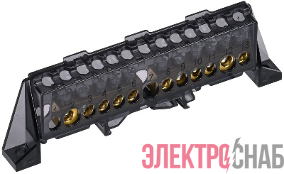 Шина нулевая N в комб. изол. "Стойка" 8х12-5+6-Ч TEKFOR IEK TF-NN20-56-DP-K02