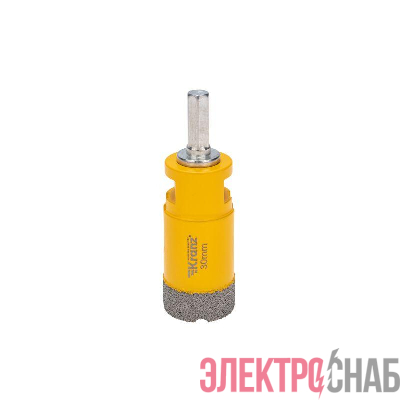 Коронка алмазная профессиональная по керамограниту и железобетону М14 вакуумное спекание 30мм для УШМ Kranz KR-92-1014