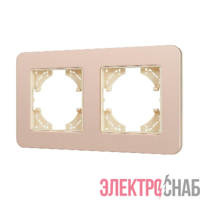 Рамка 2-м FRM-AKIRY-SFAL-2-GD алюм. Arlight 049739