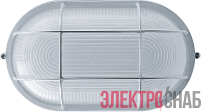 Светильник ЛОН 94 805 NBL-O2-100-E27/WH 1х100Вт E27 IP54 (аналог НПБ 1202 бел. овал с решеткой 100Вт) Navigator 94805