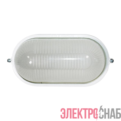 Светильник "Банник" 1401 НПП 03-60-021 1х60Вт E27 IP65 овал малый корпус бел. Элетех 1005500938