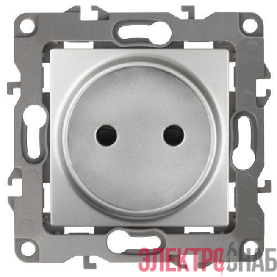 Розетка 1-м СП Эра12 12-2105-03 16А IP20 16AX 250В 2P механизм алюм. Эра Б0018256