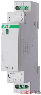 Реле промежуточное PK-1P/Un (монтаж на DIN-рейке 35мм 12В AC/DC 16А перекл.) F&F EA06.001.001