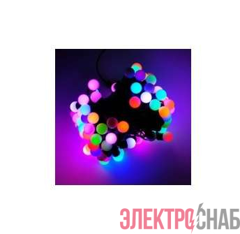 Гирлянда "Матовые шарики" OLDBL100-M-E 5м 100 разноцв. светодиод. с доп. подкл. до 4-х мод. IP44 SHLights 4690601004284