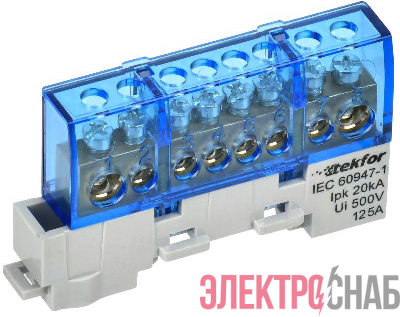 Шина нулевая N изол. на универс. держ. 8х12-8-С TEKFOR IEK TF-NN20-08-KL-K07