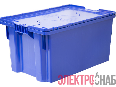 Ящик 600х400х300 мороз. сплошной, с крышкой, Safe PRO  синий 601-1 SP м 601-1 SP м