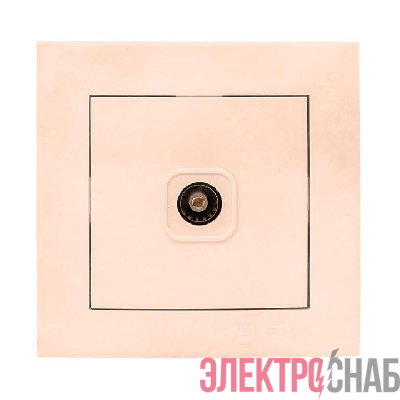 Розетка телевизионная TV 1-м Валенсия 5-862МГц 75Ом крем. PROxima EKF EWA00-027-20