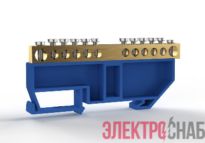 Шина нулевая на DIN-изоляторе 6х9мм 12 отвер. латунь TOKOV ELECTRIC TKE-BCB-69-12-DIN/N