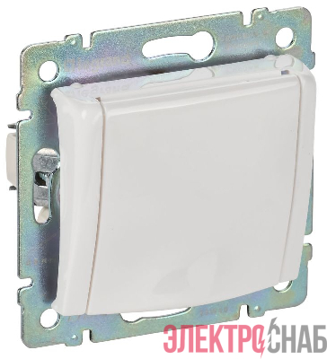 Розетка 1-м СП Valena 16А IP21 2P+E с заземл. защ. шторки с крышкой винты механизм бел. IEK 774422
