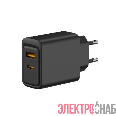Устройство зарядное сетевое с портами USB-A и USB-C 30Вт черн. Rexant 18-2219