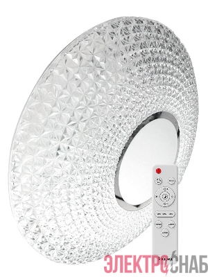 Светильник светодиодный PREMIUM CRYSTAL 55Вт 230В 3000-6500К 4400лм IP40 400х100мм настенно-потолочный управляемый с пультом ДУ КОСМОС KSCrys55W