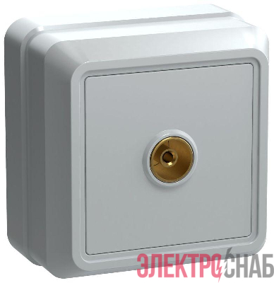 Розетка телевизионная TV 1-м ОП Октава РТВ20-ОБ IP20 бел. GENERICA EAO10-K01-DC