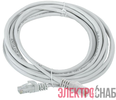 Патч-корд кат.5E UTP 5м сер. GENERICA PC01-C5EU-5M-G
