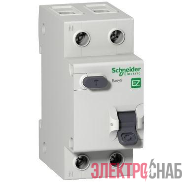 Выключатель автоматический дифференциального тока 2п (1P+N) C 16А 30мА тип AC 4.5кА EASY9 2мод. SchE EZ9D34616