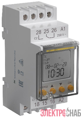 Таймер электронный астрономический ТА80 16А 230В на DIN-рейку KARAT IEK MTA-A-16