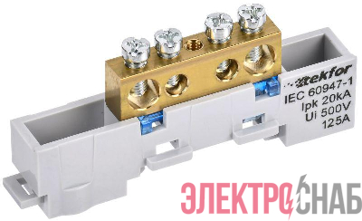 Шина нулевая N неизол. на универс. держ. 8х12-4-С TEKFOR IEK TF-NN20-04-DL-K07