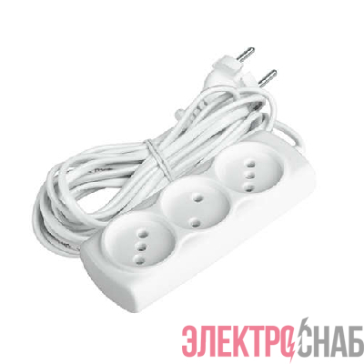 Удлинитель 3х5м 6А IP20 УДП-3-500 1.3кВт ШВВП 2х0.75 ФАZА 1043085