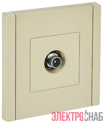 Розетка TV проходная FORTE&PIANO FP429 ваниль IEK FP-A10-P-K10