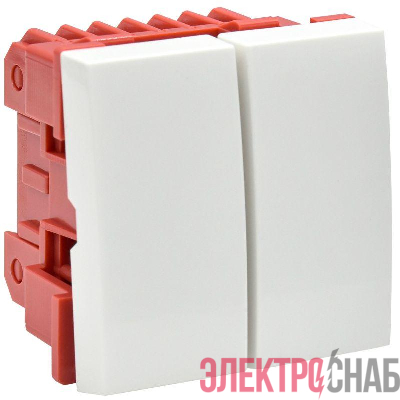 Выключатель 2-кл. 2мод. СП 10А IP20 ВК1-22-00-П бел. PRIMER IEK CKK-40D-VD2-K01