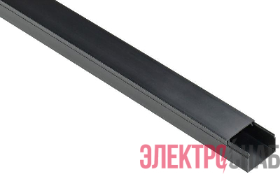 Кабель-канал 40х25 L2000 пластик ЭЛЕКОР черн. IEK EL-KK10-040-025-1-K02