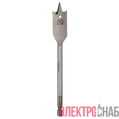 Сверло перовое по дереву 20мм (шестигранный хвостовик) Kranz KR-91-0667