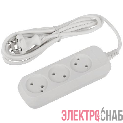 Удлинитель 3х3м без заземл. ПВС 2х0.75 UDL-10-330 Greenline Эра Б0065072