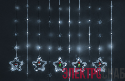 Гирлянда светодиодная "Бахрома" "Звезды и фигурки" 95 013 N