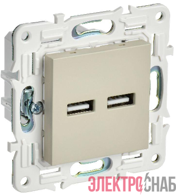 Розетка USB A+A 3.1А SKANDY SK-R15B беж. IEK SK-U21-D31-K10