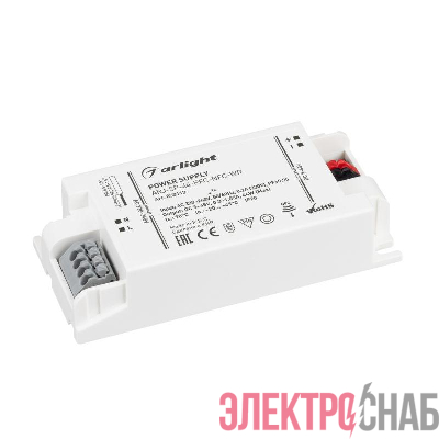 Блок питания ARJ-SP-44-PFC-NFC-WR 44Вт 3-45В 0.3-1.05А IP20 пластик Arlight 050113