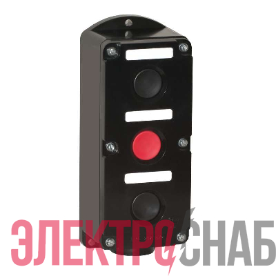 Пост кнопочный ПКЕ-212/3 "Пуск-Стоп" 2 черн. 1 красн. Электродеталь ПКЕ-212.2Ч.1К