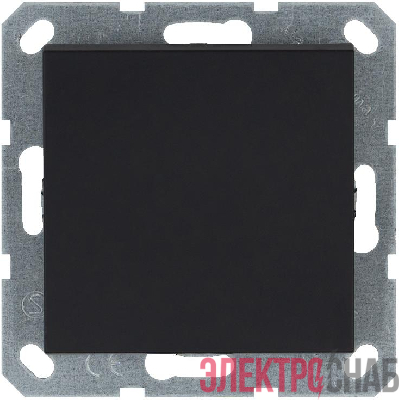 Кнопка звонка 1-кл. 10А IP20 механизм черн. матов. soft touch Jasmart G3010PB