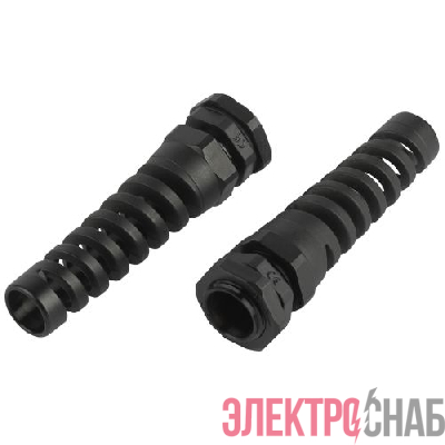 Ввод кабельный (сальник) PGR 16 d10-14мм (d отверст. 22.5мм) IP54 с гибким отводом (уп.5шт) Эра Б0065203