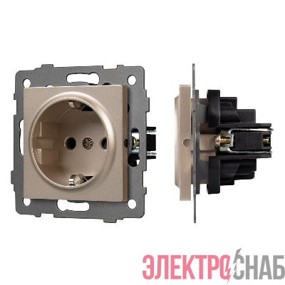 Розетка электрическая SCT-MEU1-PL-GD-V 16А 250В механизм Arlight 049817