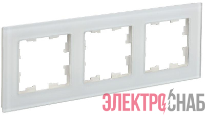 Рамка 3-м BRITE РУ-3-2-Бр стекло бел. матов. IEK BR-M32-G-31-K01