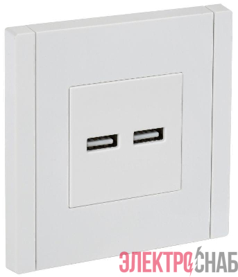 Розетка USB A+A 3.1А FORTE&PIANO FP249 бел. IEK FP-U21-D31-K01