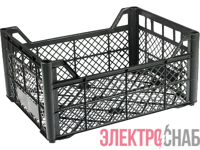 Ящик 400х300х185 сетка ромб  чёрный 103-1 103-1