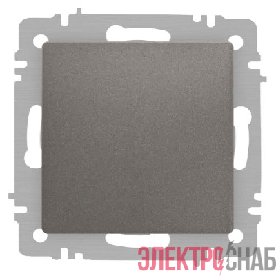 Кнопка Accent 6-109-09 10А-250В IP20 СУ титан Intro Б0063621