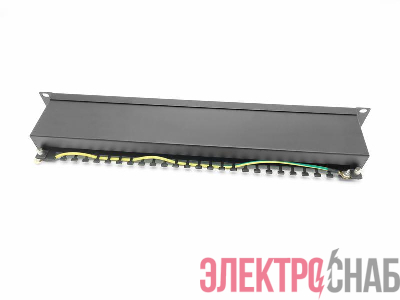 Патч-панель 19дюйм 1U кат.5E экранир. 24 порта RJ-45 Dual IDC TOKOV ELECTRIC TKE-PP-5E-1U-24P-STP