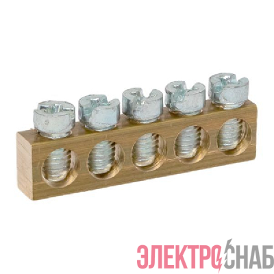 Шина PEN &amp;amp;quot;ноль-земля&amp;amp;quot; (6х9мм) 5 отв. для щитов Nova Unix Unix65 EKF nv-k5