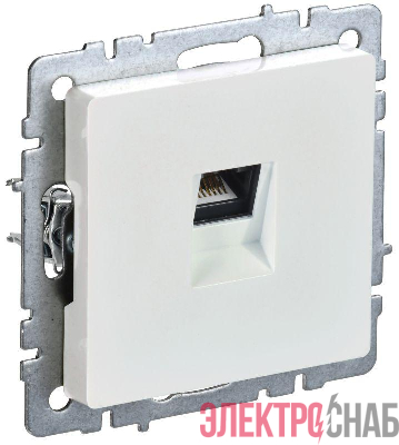 Розетка компьютерная СП RJ45 кат.5E BRITE РК10-БрЖ механизм жемчуж. IEK BR-K10-1-K36