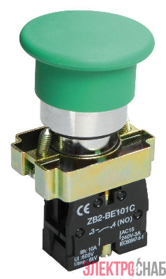 Кнопка управления "Грибок" LAY5-BC31 1НО зел. IEK BBG70-BC-K06