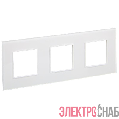 Рамка 3-м SKANDY SK-F23W стекло арктич. бел. IEK SK-M32-G-K01